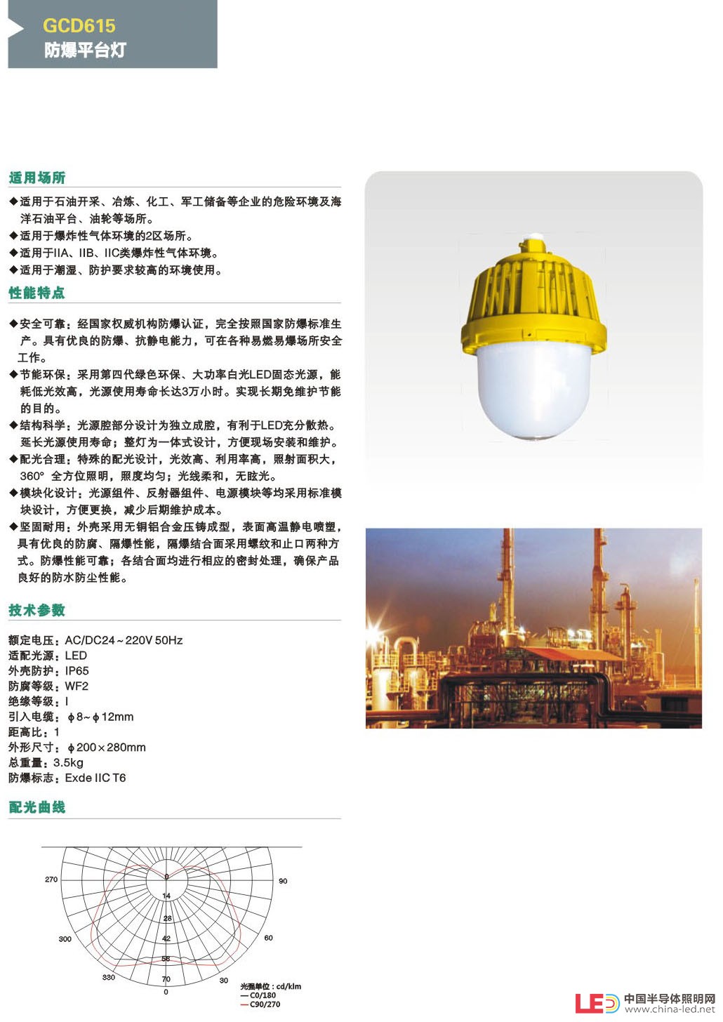 羅江縣、TH、GCD615防爆平臺燈，24V直流dc安全電壓，呵護你的安全作業(yè)環(huán)境，泛光廣照度設(shè)計，隔爆型iic等級，企業(yè)直面，參與競爭，競爭中提升